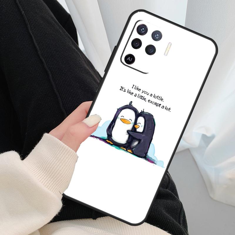 

Cute Penguin Pattern Case For Oppo A54 A74 A94 A18 A57 A17 A77 A38 A58 A78 A98 A80 A60 A40 A96 A76 A16 A15 A5 Pro OPPO A77 5G