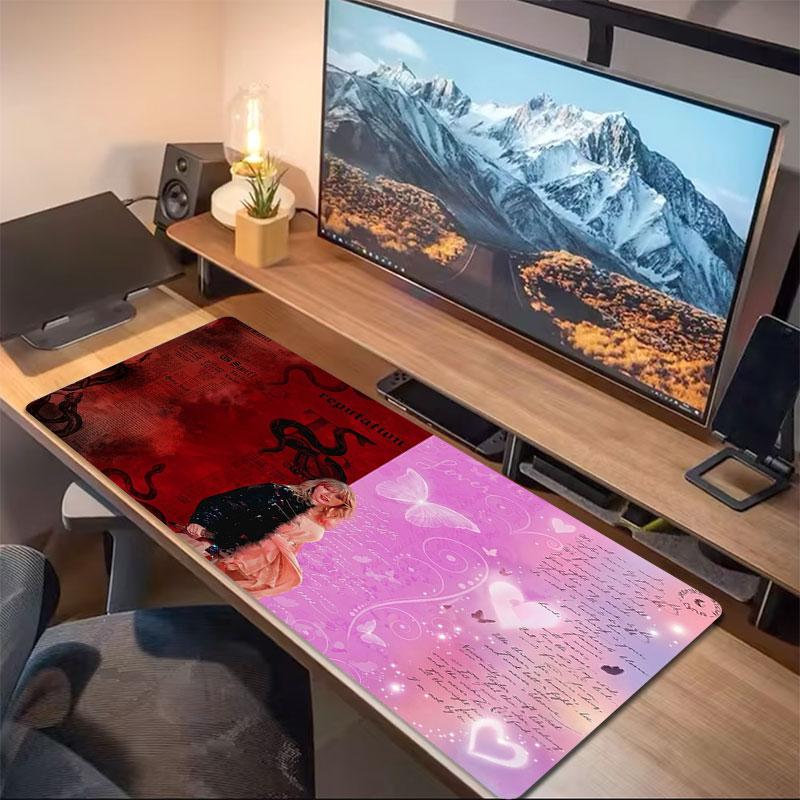 Taylor Swift Albums Large Size Mouse Pad Large Gaming Table Cushion Nonslip Laptop Tablet Big Mousepad Xxl Mat Mini Pc Playmat With Lock Edge