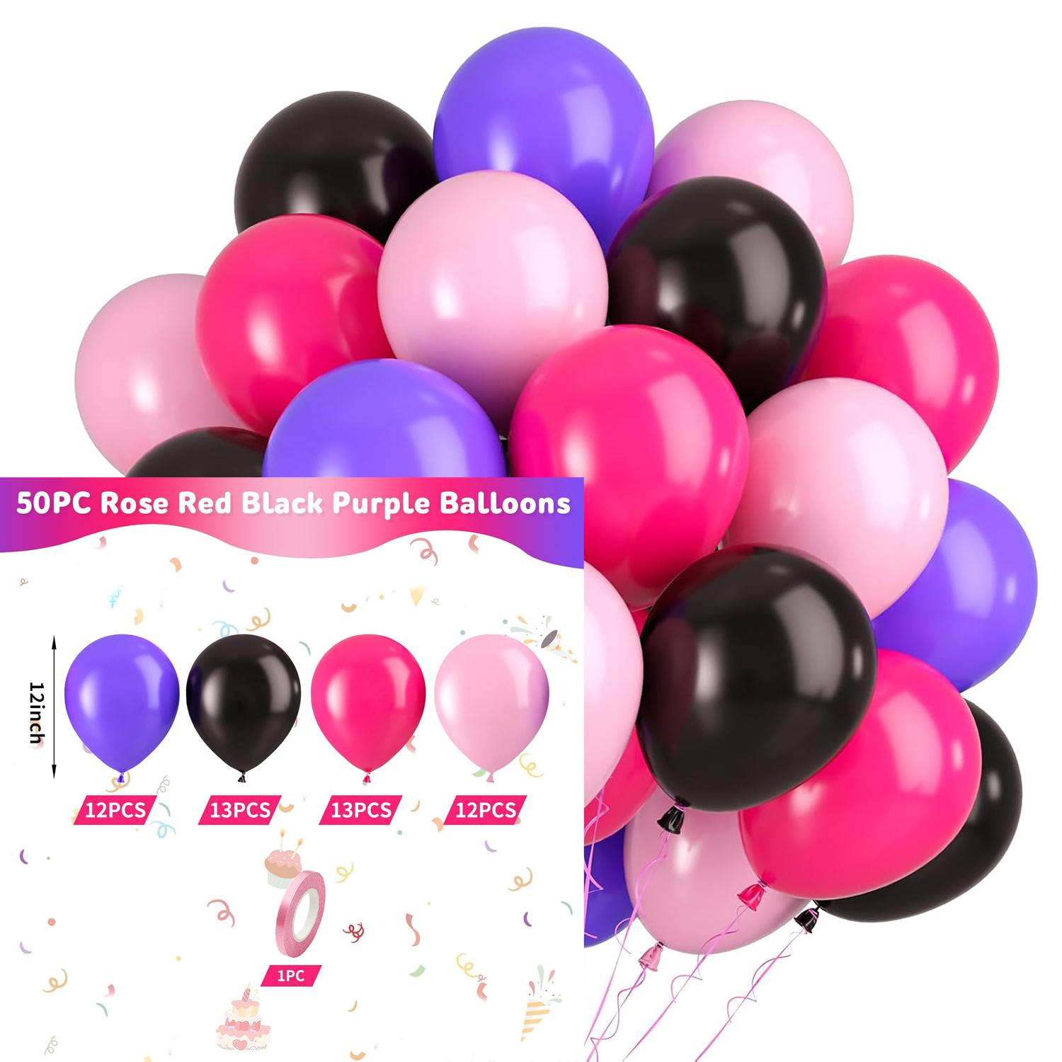 

12inch 50pcs blue, green, pink balloon set,suitable for weddings,birthdays,themed parties,pre-wedding parties, family gatherings 12INCH