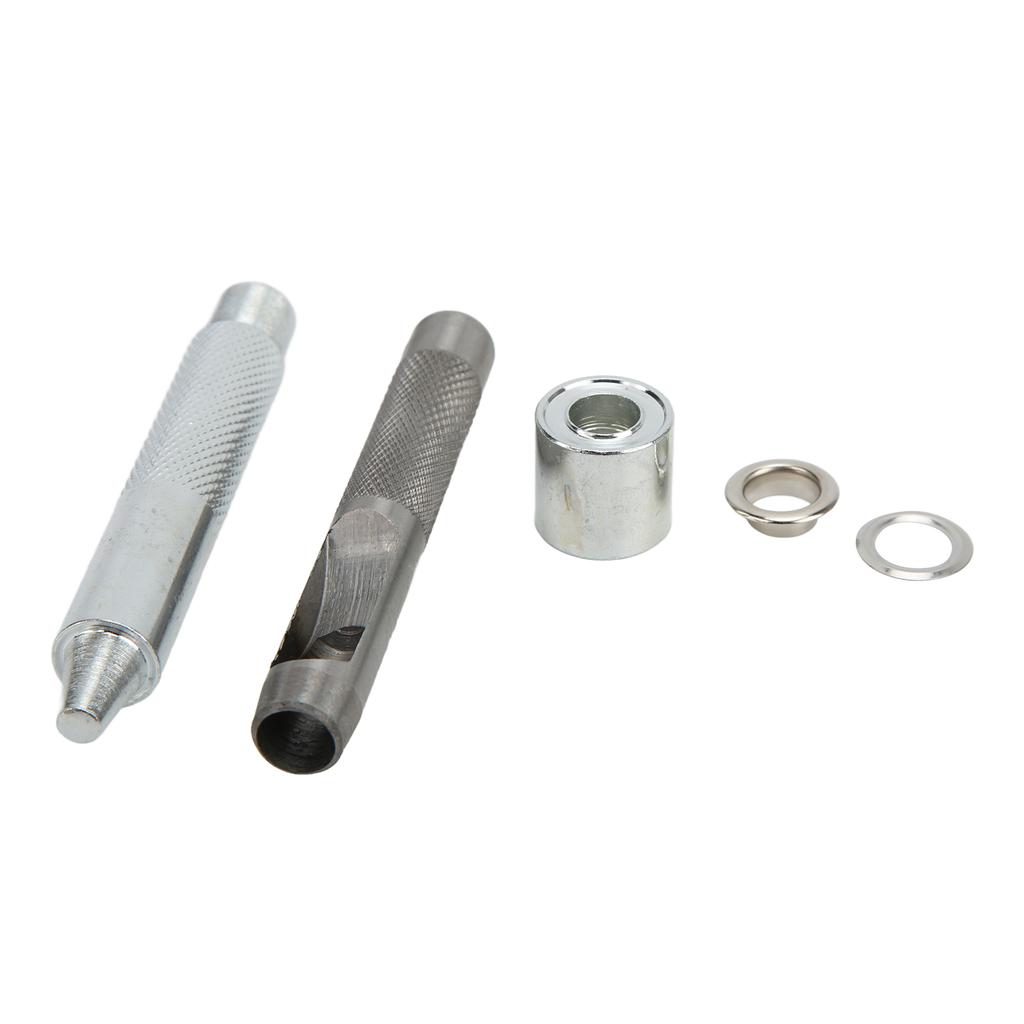 100 Sets Grommets Silver Color Wear Resistant   Production Robust Structure Grommet Tool for Clothing Shoes