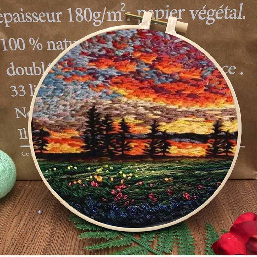 

Пейзажный узор, вышивка, хлопковая льняная ткань, наборы для вышивки крестом, ткань для вышивки, взрослые