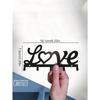 1 Piece "LOVE" Letter Wall-Mounted Storage Rack, Floating Wall Keychain, Metal Wall-Mounted Storage Rack, Stick-On/Punch-Mounted Storage Rack,