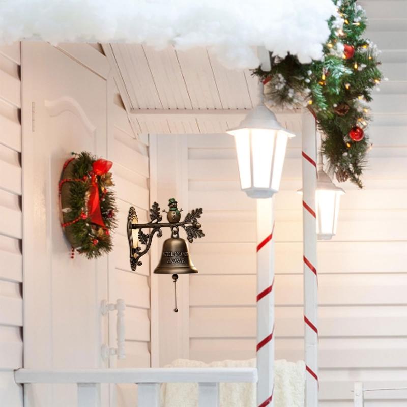 Metal Christmas Entry Doorbell Seasonal Welcome Sign Impermeable Plan Quick Arrange Gift Concept for Home Shop Decors