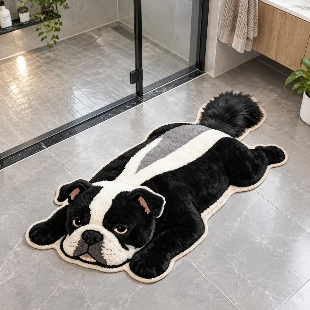 Faux Cashmere Animal Shaped Rug Absorbent Bathroom Doormat Bedroom Floor Mat Entryway Decor