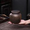 Gilded Ceramic Tea Canister: Moisture-Proof Retro Storage for Pu'er Tea - High-Grade Souvenir Box