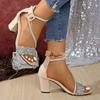 Women Sandals 2026 Summer New Fashion Sexy Medium High Heel Outdoor Sandals Elegant Casual Comfortable Wedding Shoes for Women