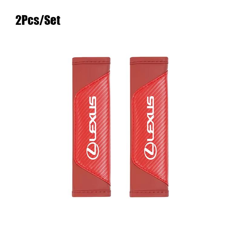 2Pcs Car Seat Belt Covers Shoulder Protection Pad Accessories For Lexus F SPORT ES RX NX LS UX LM LX GX LC RZ IS CT GS RC HS SC