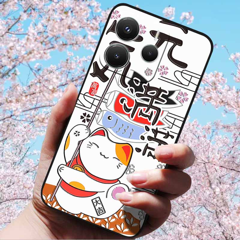 For Xiaomi Redmi Note 14 5G 4G Cases 3D Relief Embossed Retro Soft Silicone Covers For Redmi Note 14 5G Global Version 3D Cases