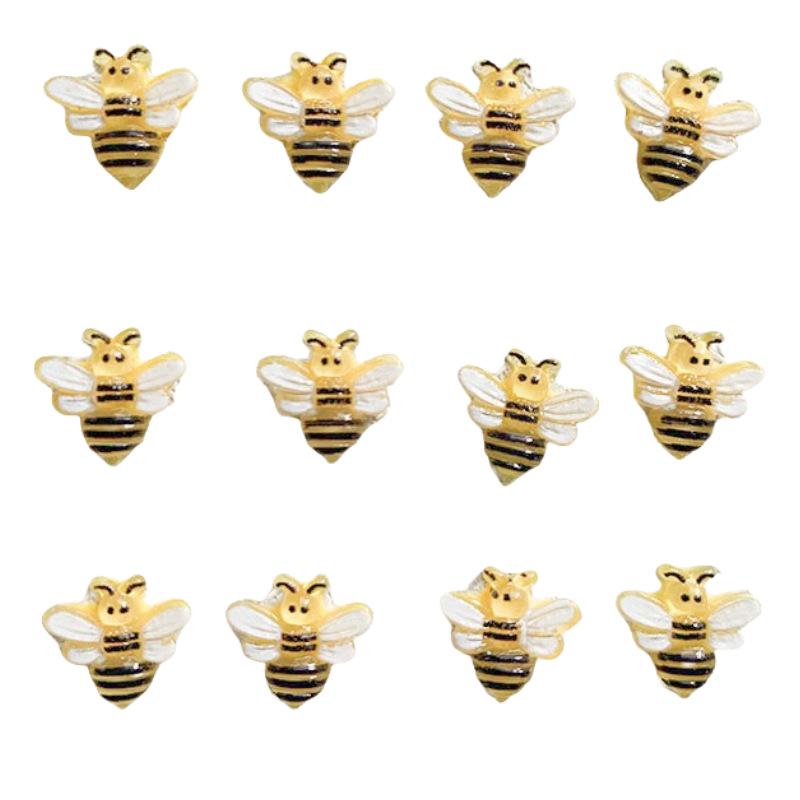 Mini Bee 3D Nail Art Resin Accessories - Cute Animal Cream Glue DIY Decorations