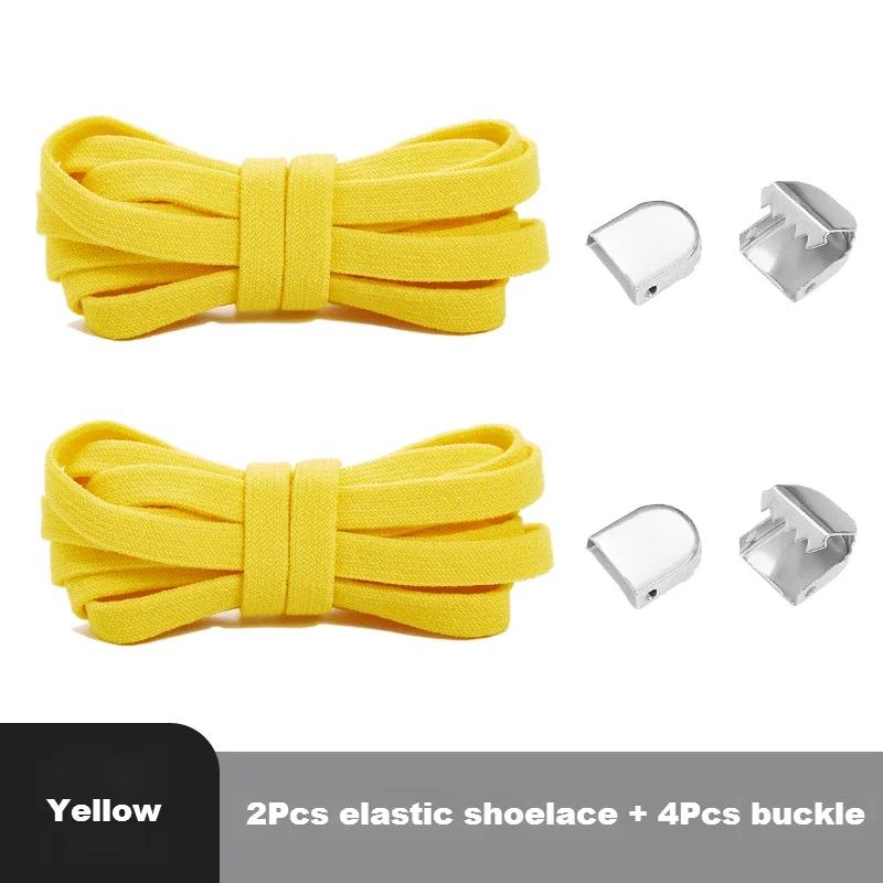 Elastic Laces Sneakers Shoelaces Without Ties End Locks College Style Shoestring Rubber Band for Laces Shoes Accessories 1Piar