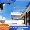 Rain Awning for Balcony Sun Room Front Door Waterproof Windproof Shade Roof Cover Awnings Outdoor Awning