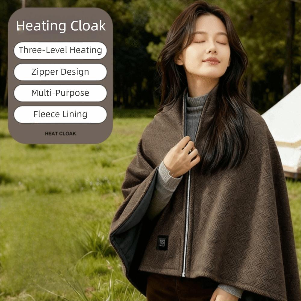

Portable USB Electric Heated Blanket Wearable Washable Heating Lap Blanket 3 Heating Levels Warming Shawl Office/Home/Camping коричневый