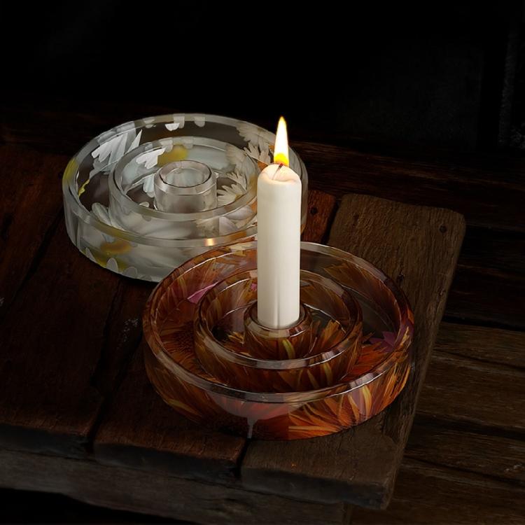Star Round Aromatherapy Candlestick Plaster Drop Mold Holiday Table Decoration