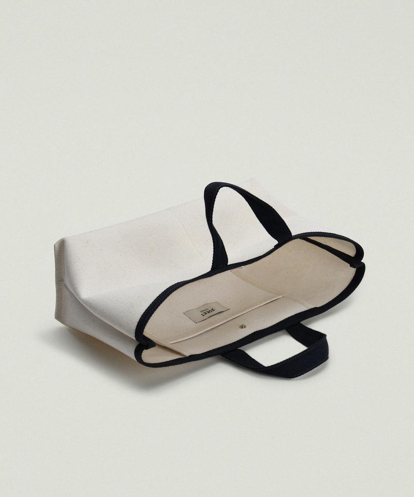 Zoeet Standard Tote Canvas Bag (Ecru)