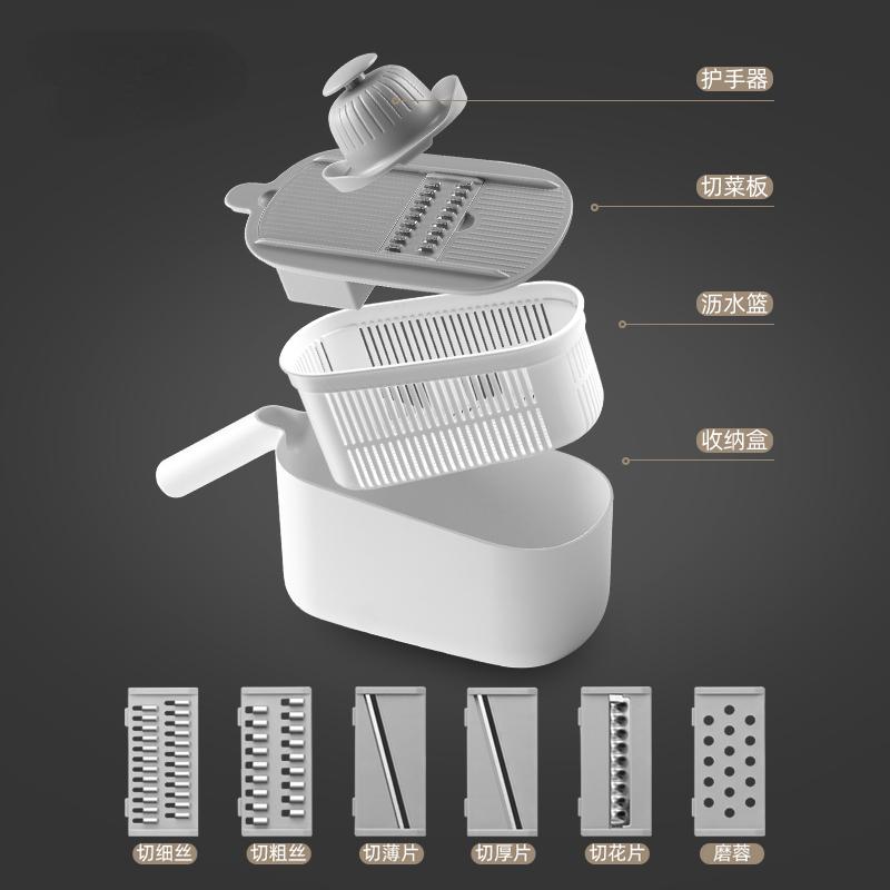 Multifunctional Vegetable Kitchen Tool Slicer Manual Vegetable Cutter Professional Grater with Adjustable Blades