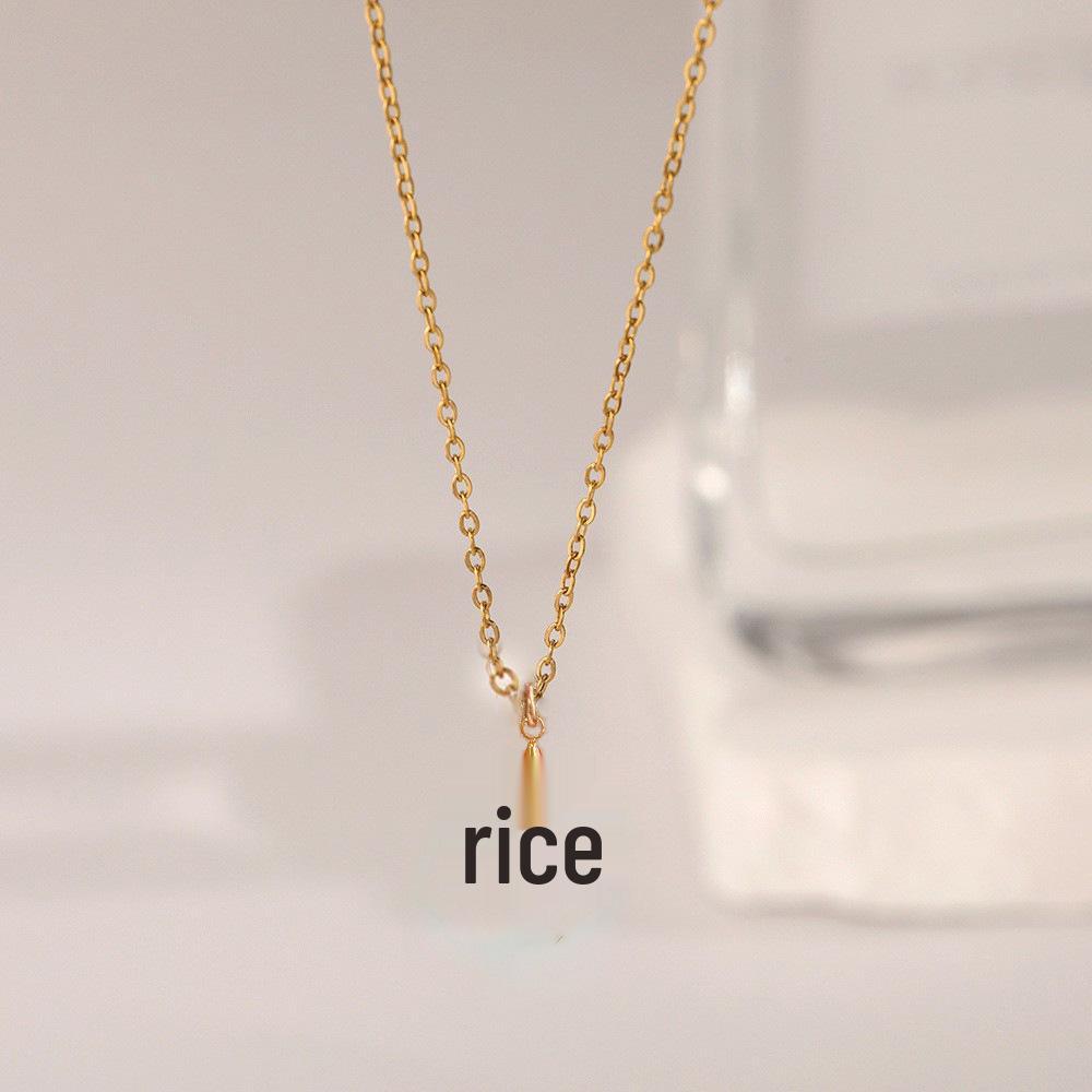 Classic Stainless Steel Eight-Pointed Star Pendant Necklace for Women золотой