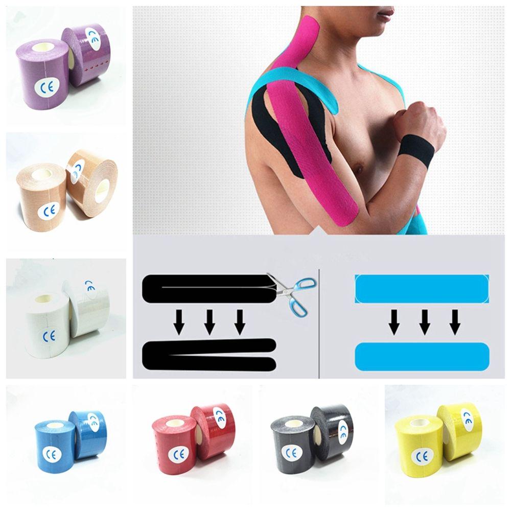 Kinesiology Therapeutic Tap Self Adherent Cohesive Cotton Bandage Sport Injury Muscle Protect Bandage