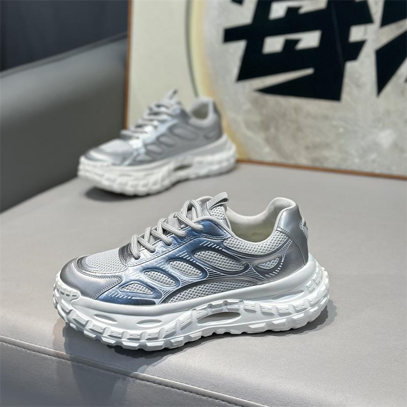 Spring New Low-top Mesh Breathable and Comfortable Casual Thick-soled Lace-up Dad Shoes Ec