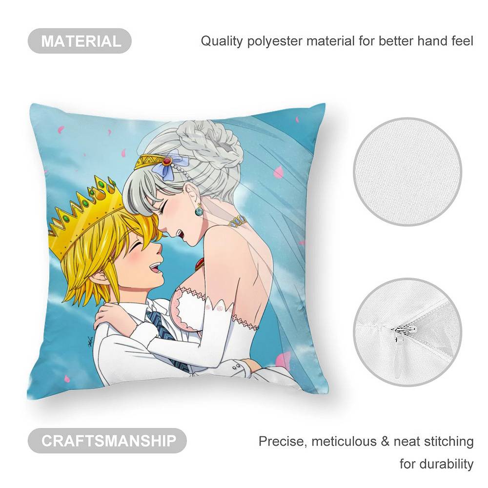 Hot Anime The Seven Deadly Sins Pillow Case 3D Print Polyester Fiber 40*40cm Home Sofa Throw Decoration Festival Gift