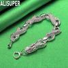 925 Sterling Silver Dragon Side-Show Bracelet - Powerful Gift Jewelry