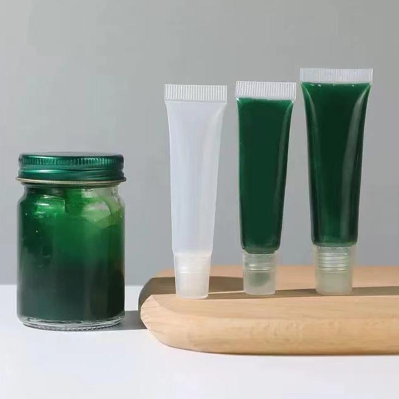 Clear Plastic Refillable Lip Balm Tubes Angled Nozzle for Precise Application Small Cosmetic Containers Empty Bottle