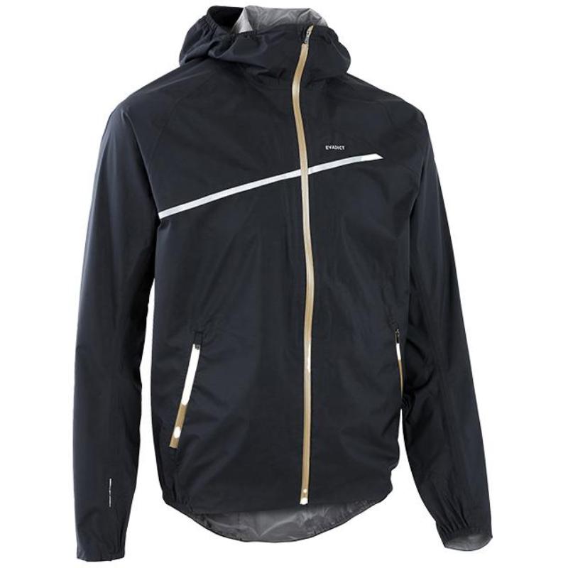 

DECATHLON KIPRUN Outdoor Легкая Однотонная Водонепроницаемая Ветрозащитная Куртка для Трейлраннинга с Длинным Рукавом Мужская Черный Меланж XL