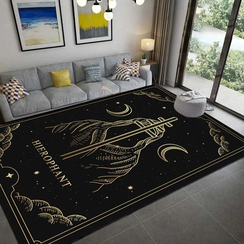 Tarot Witch Gothic Eyes Print Carpet for Living Room Home Decoration Sofa Table Large Area Rug Bedroom Bedside Floor Mat Gift
