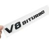 3D ABS Car Sticker V12 V8 BITURBO Logo Emblem Badge Rear Side Car-styling Sticker for Benz AMG BMW VW Mazda Chevrolet Skoda