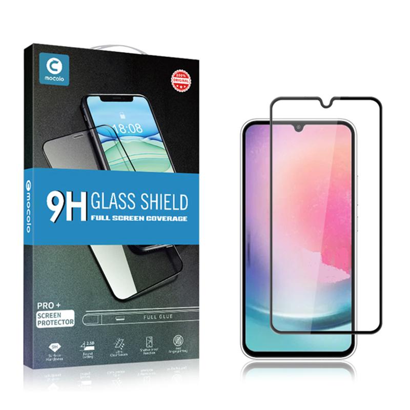 MOCOLO For Samsung Galaxy A24 4G (162.1 x 77.6 x 8.3mm) Tempered Glass Film Silk Printing Secondary Hardening Full Screen Protector