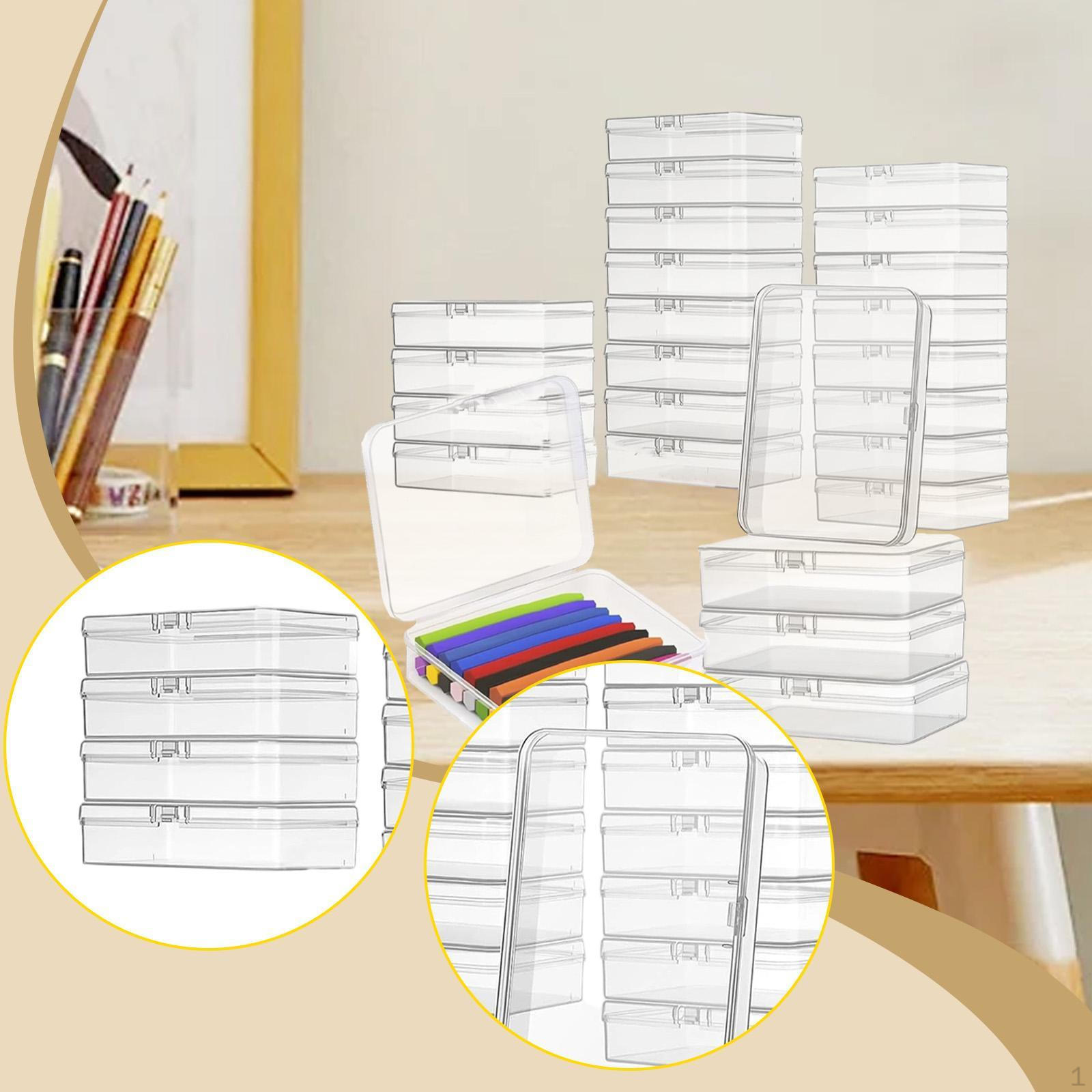 

24x Bead Storage Box Craft Organizer Portable with Lid Container Stackable for Charms