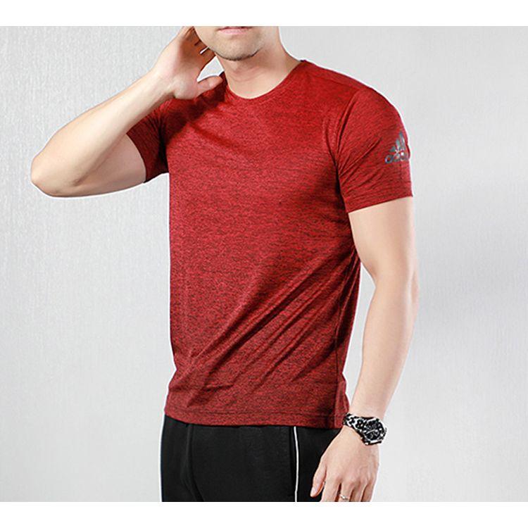adidas Training Sports Short Sleeve T-Shirt Men Tops Burgundy EC1090