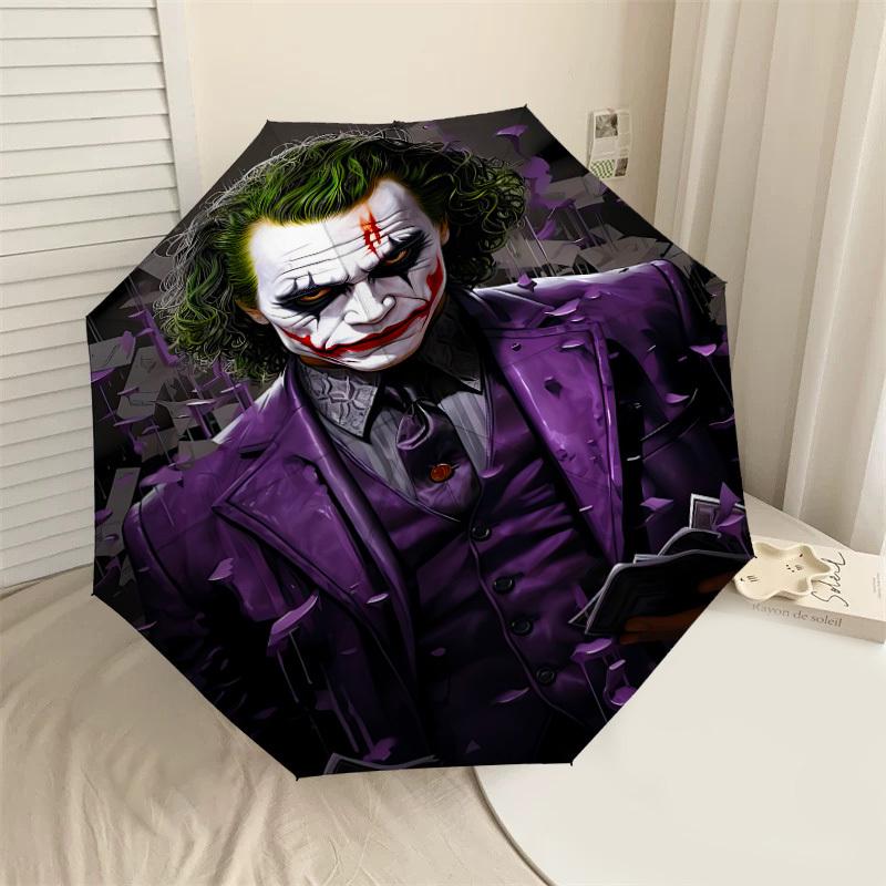 1PC Warner Joker purple Automatic Open/Close Umbrella with Windproof, 94-Rib Sturdy Canopy, Durable Ribs1311A