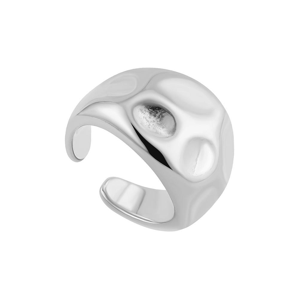 18K exaggerated ring, water drop knot, open ring, knotted irregular geometric decorative ring, index finger ring.