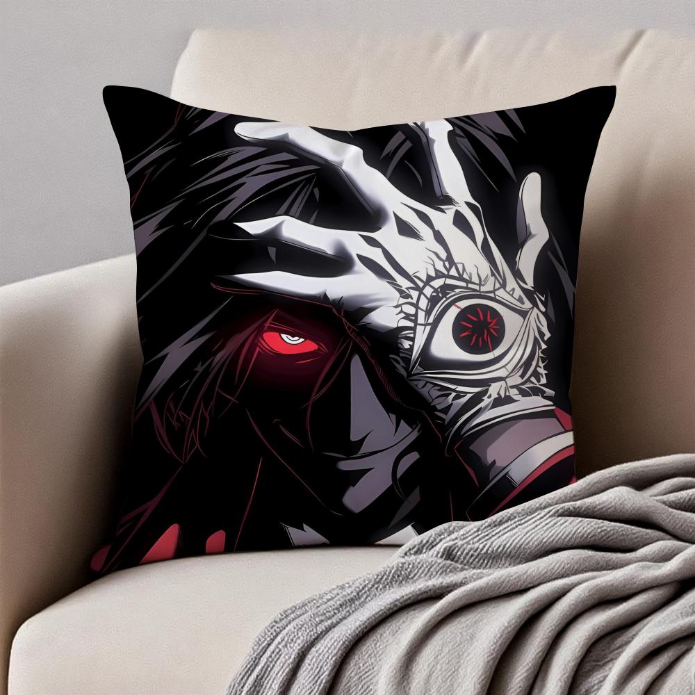 anime dark HHELLSING Cushion Cover Pillowcase Antidustmite Invisible Zipper Short Plush Sofa Cushion