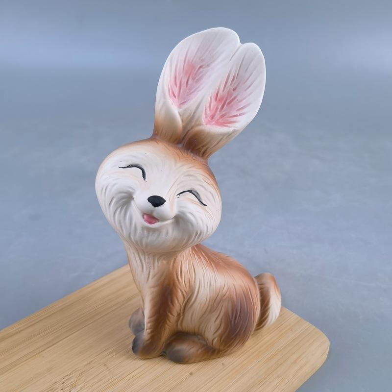 Cute ins Easter ceramic bunny ornament garden garden decoration cartoon cute pet little rabbit souvenir Ceramic rabbit