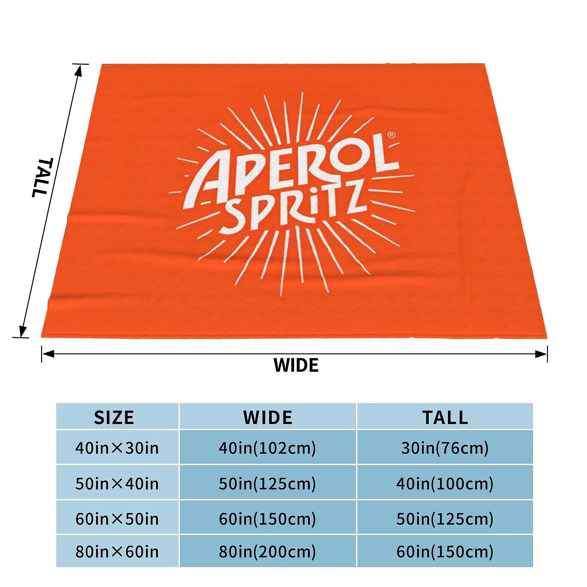 

Aperols Spritz Flannel Blankets Funny Throw Blankets for Sofa Bedding Lounge 125*100cm Plush Thin Quilt 30x40in