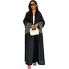 Ladies' Embroidered Floral Cardigan Robe - Dubai Style Muslim Wear