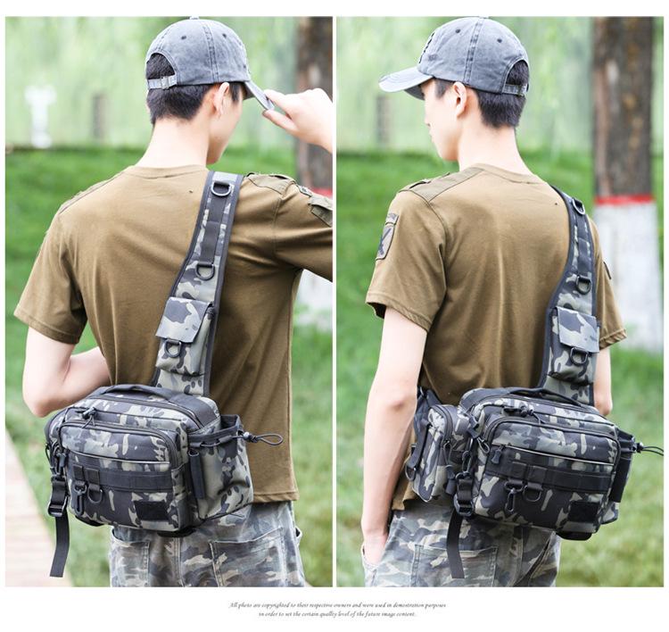 Multifunctional Fishing Waist & Crossbody Bag with Large Capacity for Rods and Tackle