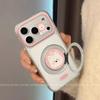 Applicable To Apple 17 Mobile Phone Case All-inclusive Lens 16promax Korean Anti-drop Belt Bracket 15por Polka Dot Puppy