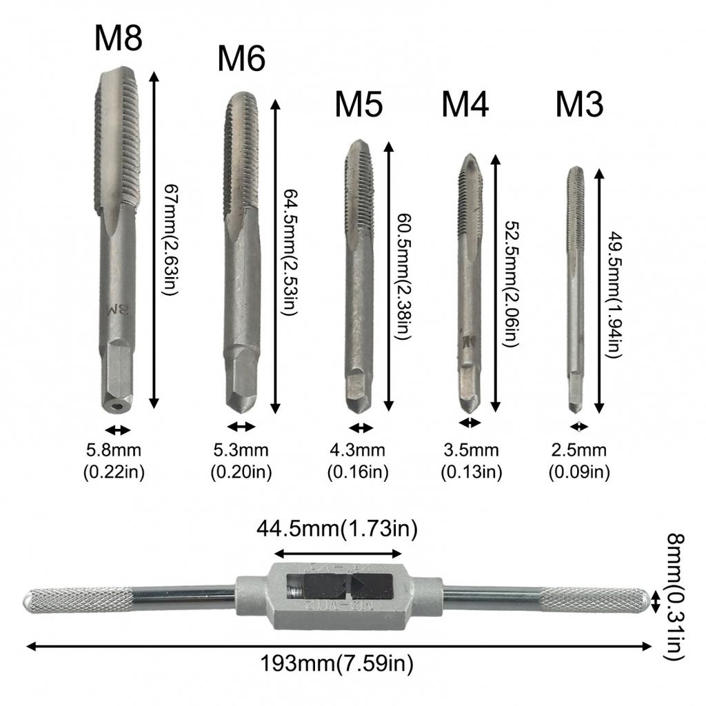 Adjustable Ratchet Adjustable Ratchet Tap Manual Tapping Set Tap Wrench Set