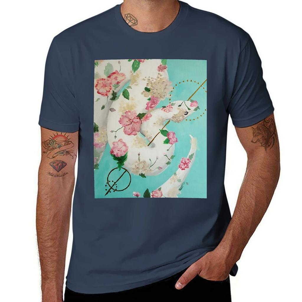 Floral Snake Tshirt Comfortable Daily Wear Tee Tshirt
