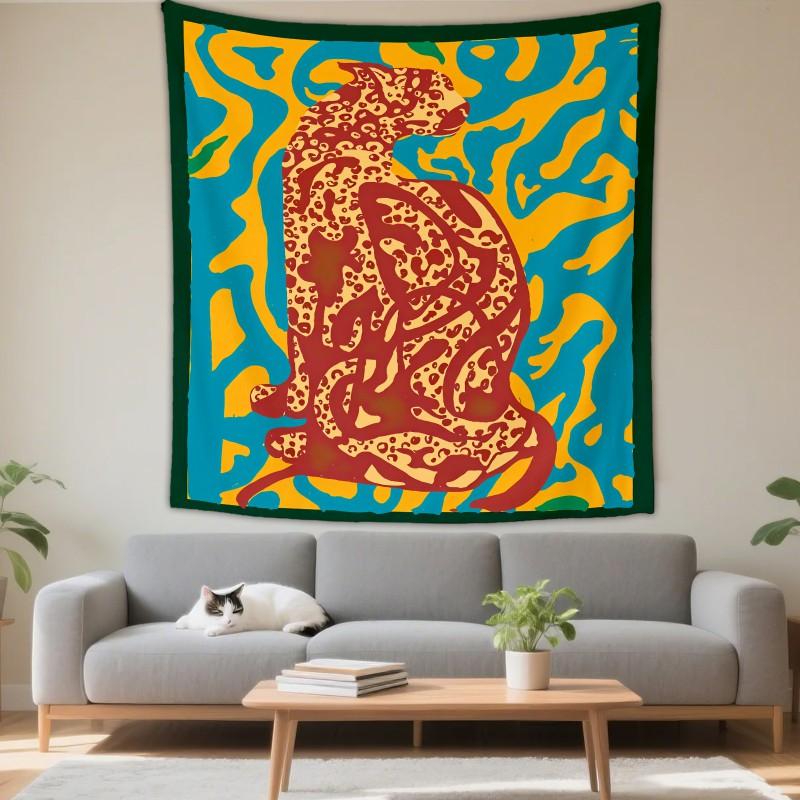 Boho Chic Wall Tapestry With Moon Phase Floral Starry Sky Design Bedroom Yoga Studio Decor