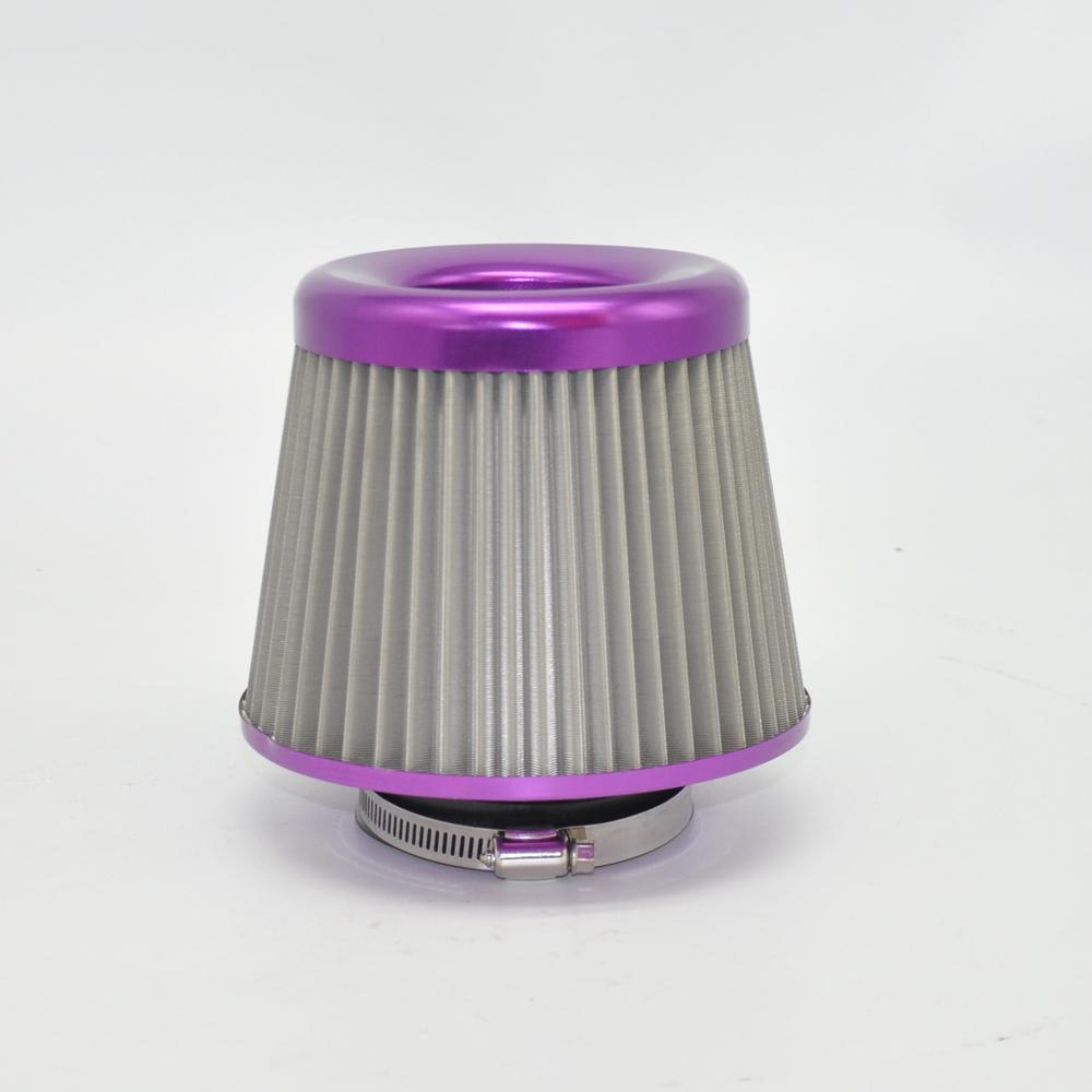 Stainless Steel Engine Air Filter 3" Round Tapered Universal Cold Air Intake Cone Filter