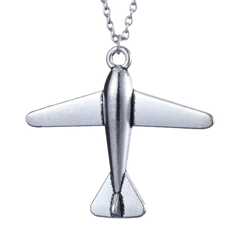 Fashion Vintage Charm Plane Necklace Airplane Pendant For Men And Women Jewelry Gifts