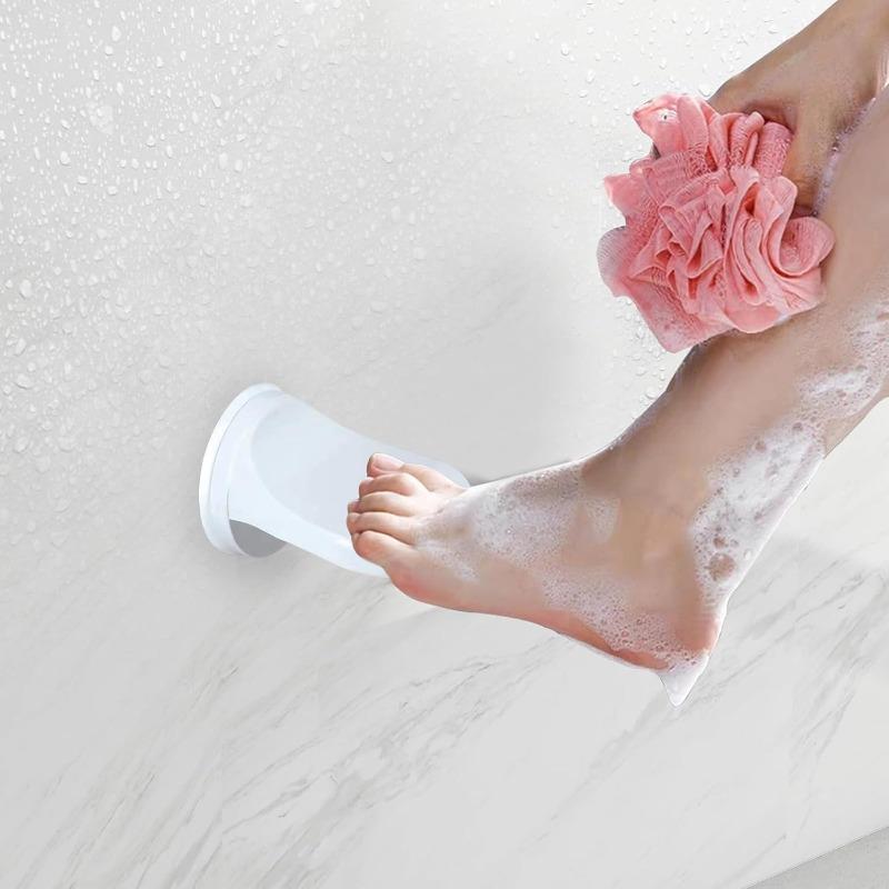 Shower Foot Rest Non-Slip Suction Cup Bathroom Aid Seniors Children Pregnant Toilet Support Foot Pedal Shower Shaving Leg Aid Waterproof Grab