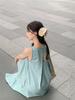 2026 Women's Summer French Backless Sleeveless Pleated Sling Dress