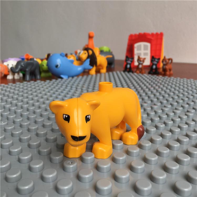 Gegele Lego-Compatible Building Blocks: Large Particles & Small Animal Accessories - Ocean, Zoo, Dinosaur Educational Toys