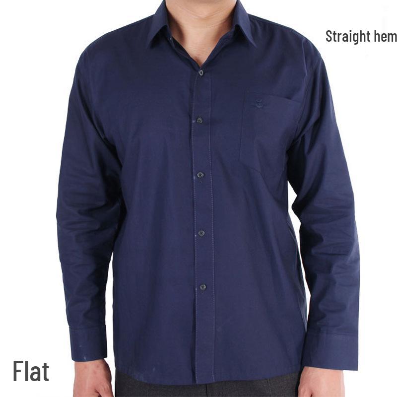 Men's Summer Loose Cotton Shirt for Middle-aged and Elderly