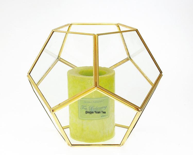 Nordic Geometric Glass Preserved Flower Decor for Home, Coffee Shop, or Wedding