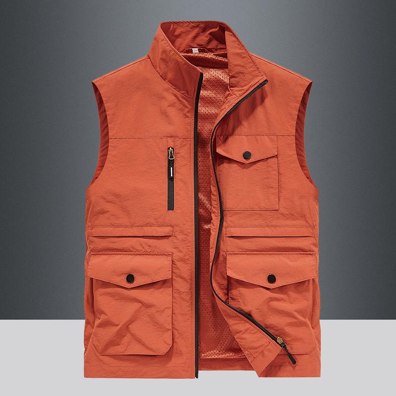 Spring and Autumn New Vest Men's Soil Outdoor Leisure Middle-aged and Young People Vest Vest Vest Vest Sports Jacket